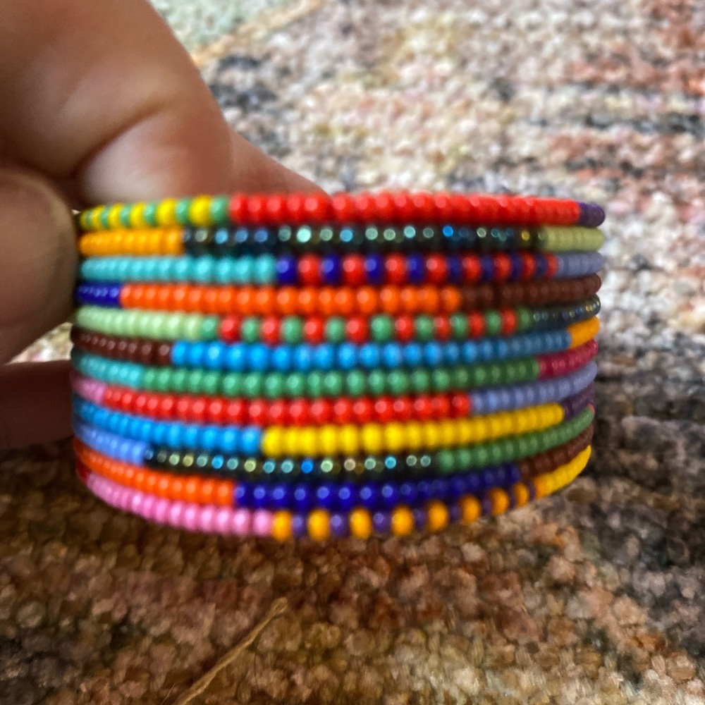 Colorful beaded bracelet.